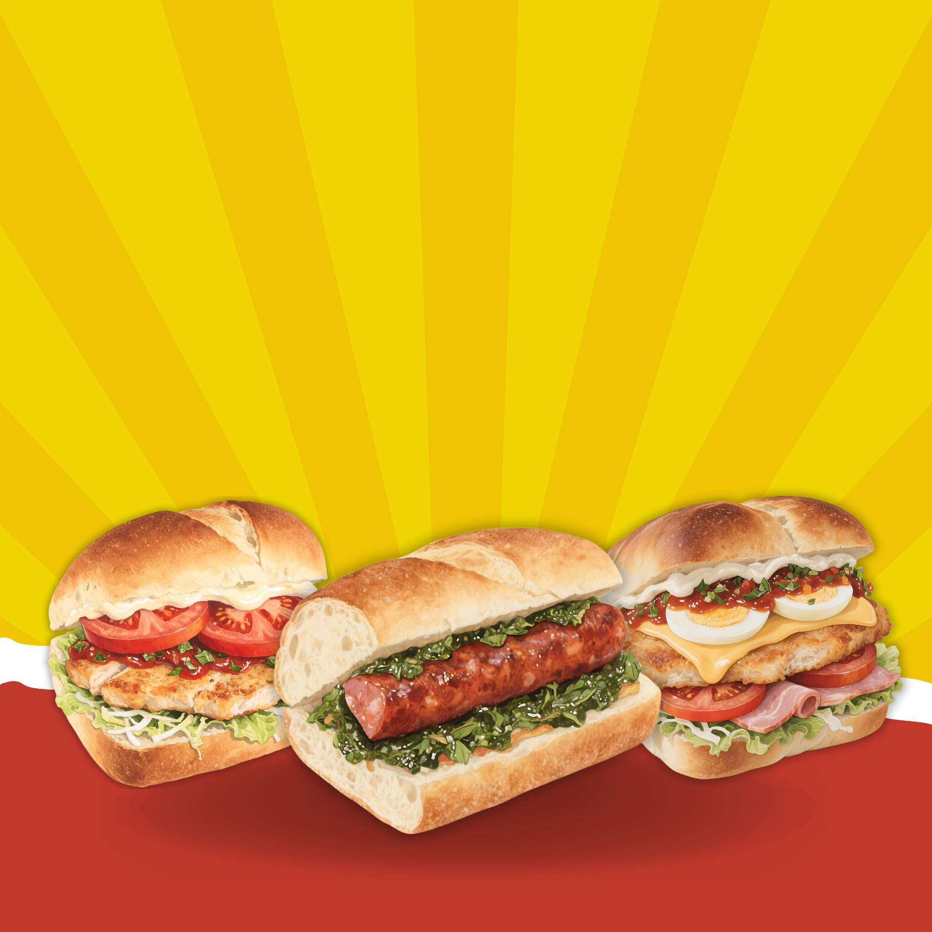 La Mila Trio — three signature Argentine sandwiches