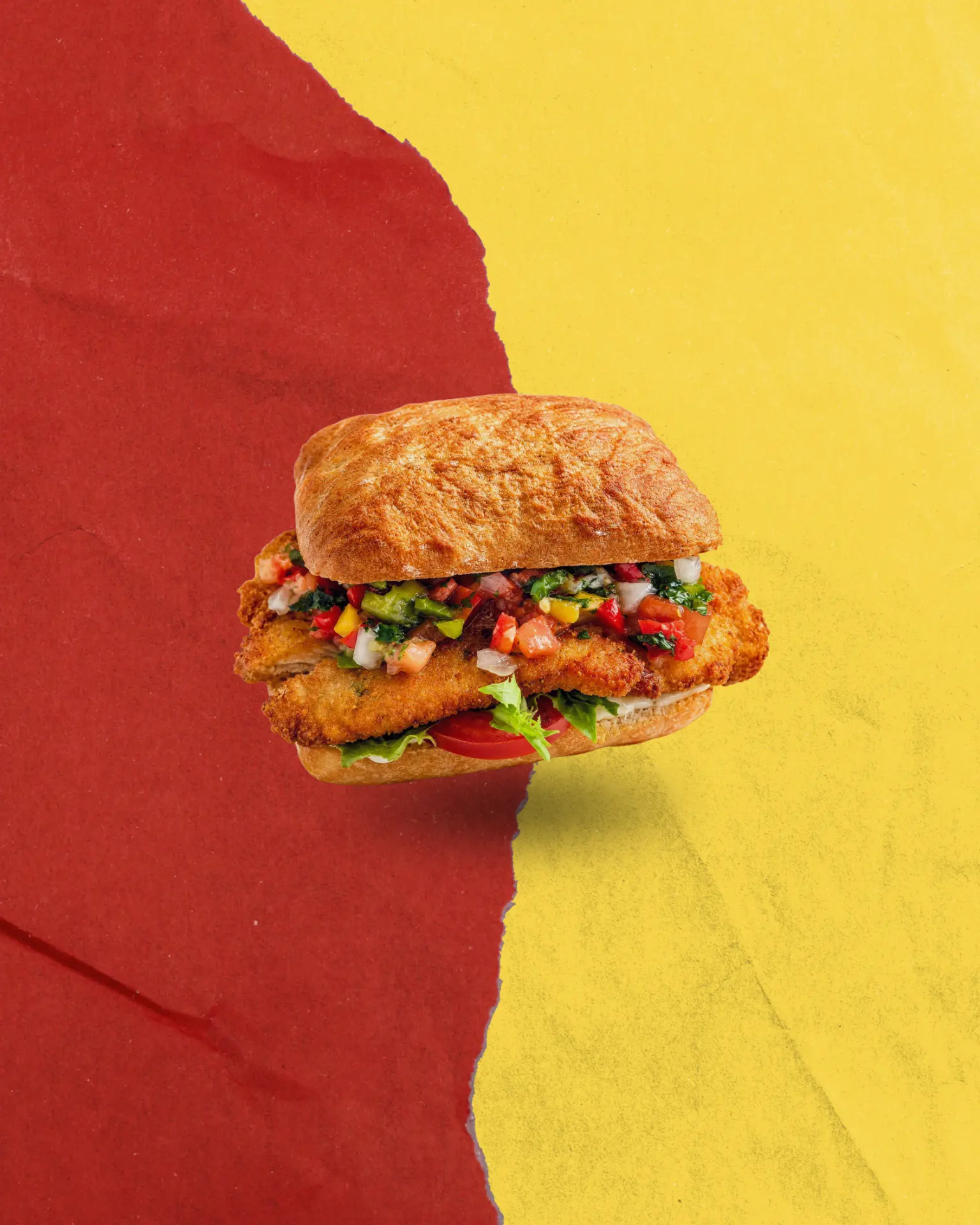 Clásico Milanesa — crispy schnitzel with fresh salsa and greens