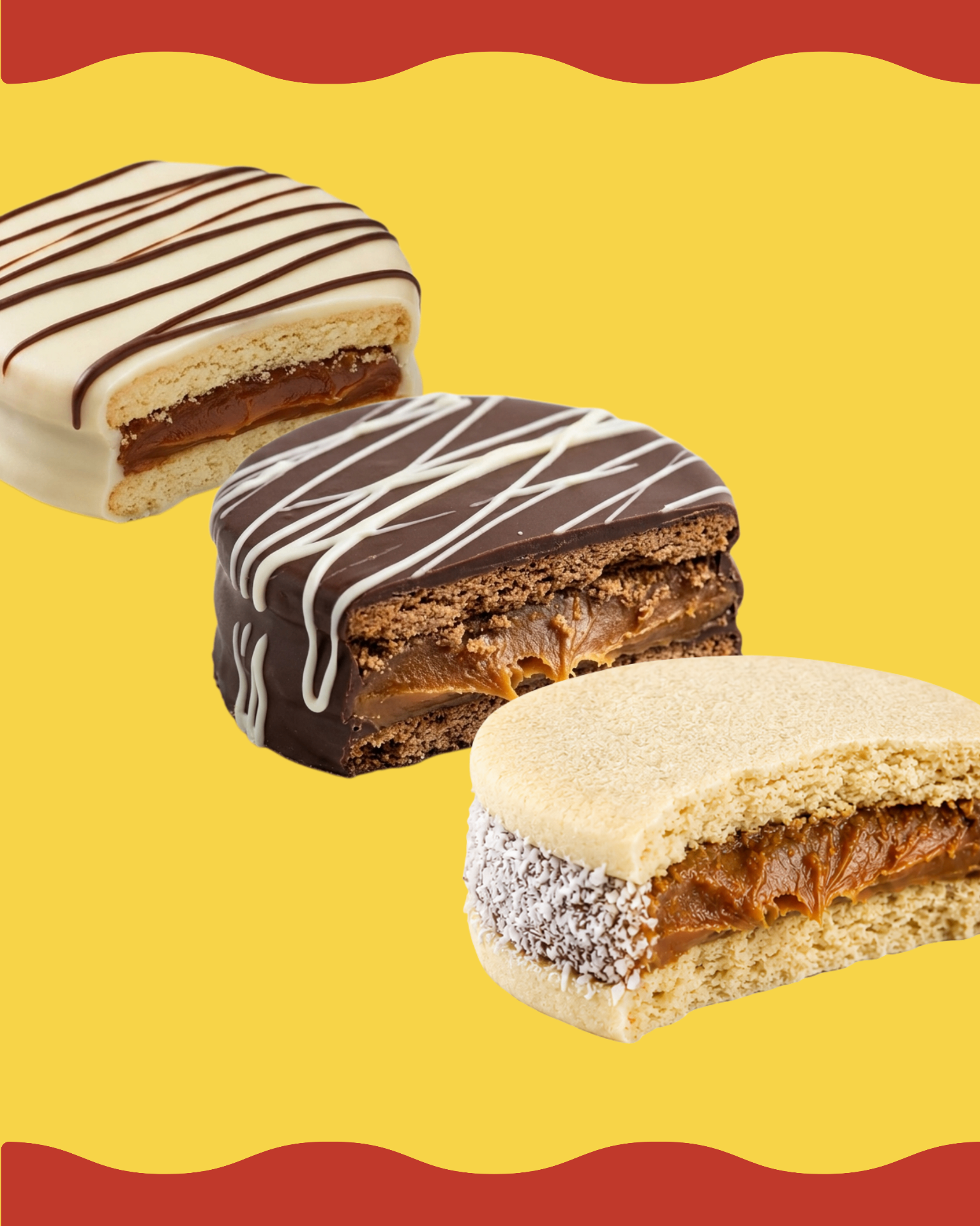 ALFAJORES TRIO — BLANCO, NEGRO, AND MAIZENA